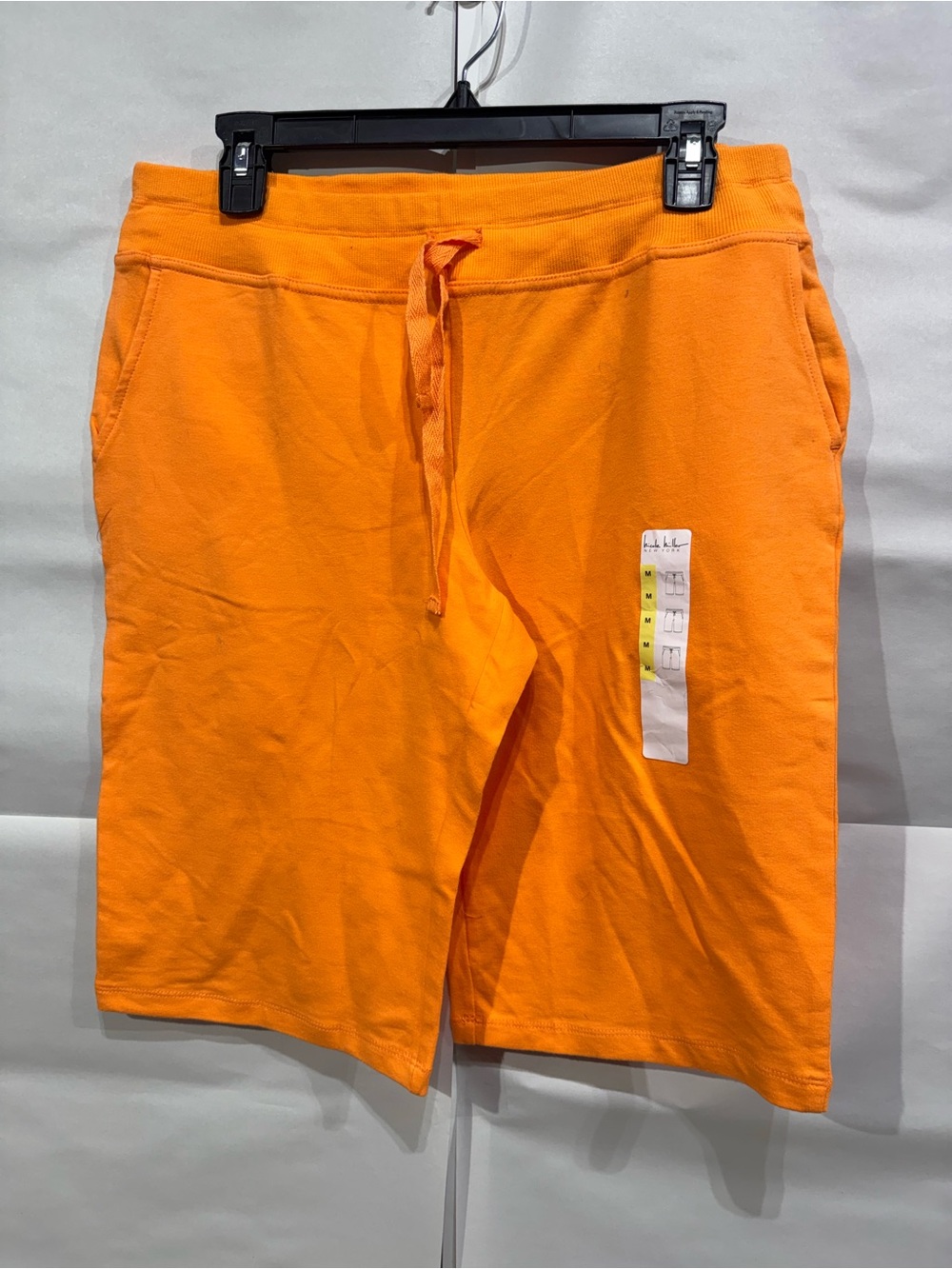 0184 Nicole Miller Orange Drawstring Athletic Shorts